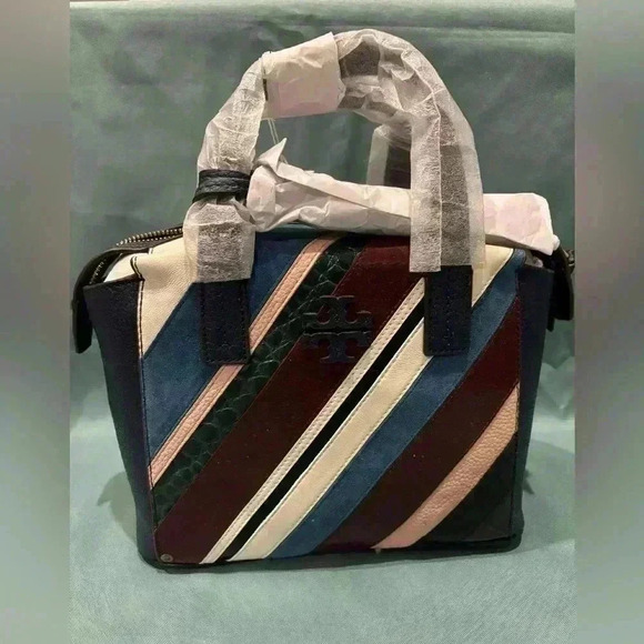 Tory Burch Handbags - Tory Burch Thea Pieced Leather Mini Slouchy  Satchel